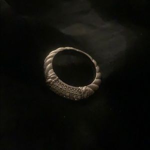 Judith Ripka sterling silver Stack Ring cz